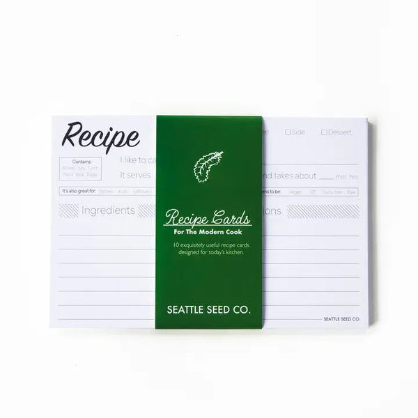Holiday neutral recipe cards